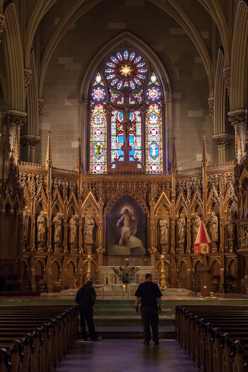 Photo by Reno Laithienne gold and white cathedral interior